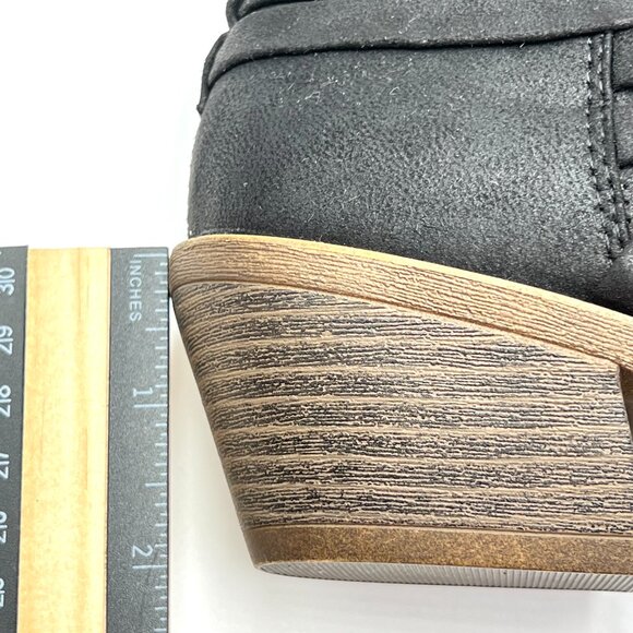 Lifestride Womens Size 6 Black Faux Vegan‎ Leather Ankle Boots Booties Shoes - Picture 12 of 13